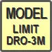 Piktogram - Model: Limit DRO-3M